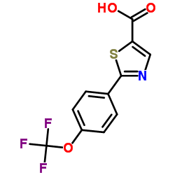 2-[4-(Trifluoromethoxy)phenyl]-1,3-thiazole-5-carboxylic acid结构式