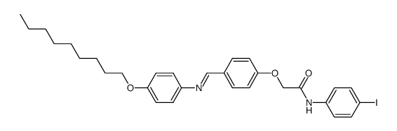 N-(4-Iodo-phenyl)-2-(4-{[(E)-4-nonyloxy-phenylimino]-methyl}-phenoxy)-acetamide Structure