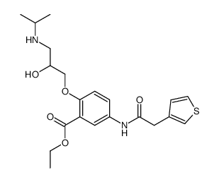 1-[2-carbethoxy 4-(thien-3-yl acetamido)phenoxy]3isopropylamino 2-propanol Structure