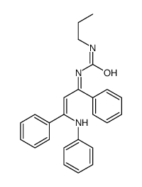 1-(3-anilino-1,3-diphenylprop-2-enylidene)-3-propylurea结构式