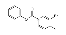 1(4H)-Pyridinecarboxylic acid, 3-bromo-4-methyl-, phenyl ester Structure