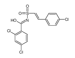 2,4-dichloro-N-[2-(4-chlorophenyl)ethenylsulfonyl]benzamide Structure