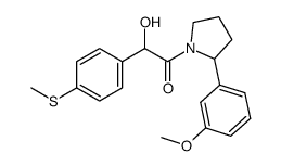 2-hydroxy-1-[2-(3-methoxy-phenyl)-pyrrolidin-1-yl]-2-(4-methylsulfanyl-phenyl)-ethanone Structure