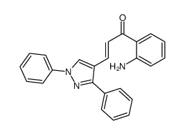 1-(2-aminophenyl)-3-(1,3-diphenylpyrazol-4-yl)prop-2-en-1-one结构式