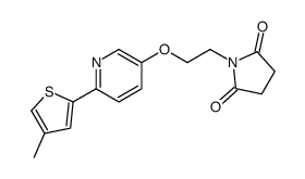 1-[2-[6-(4-methylthiophen-2-yl)pyridin-3-yl]oxyethyl]pyrrolidine-2,5-dione Structure