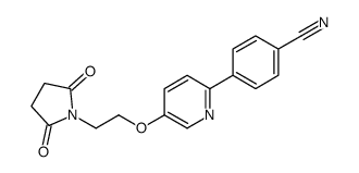 4-[5-[2-(2,5-dioxopyrrolidin-1-yl)ethoxy]pyridin-2-yl]benzonitrile Structure