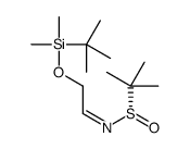 (S,E)-N-(2-(TERT-BUTYLDIMETHYLSILYLOXY)ETHYLIDENE)-2-METHYLPROPANE-2-SULFINAMIDE Structure