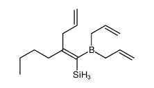 [1-bis(prop-2-enyl)boranyl-2-prop-2-enylhex-1-enyl]silane结构式