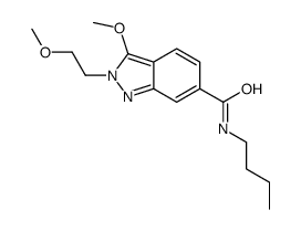 N-butyl-3-methoxy-2-(2-methoxyethyl)indazole-6-carboxamide结构式