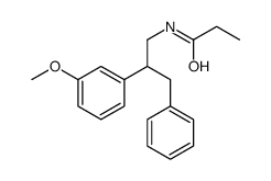 N-[2-(3-methoxyphenyl)-3-phenylpropyl]propanamide结构式