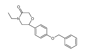 (6S)-4-ethyl-6-(4-phenylmethoxyphenyl)morpholin-3-one结构式