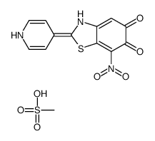 methanesulfonic acid,7-nitro-2-(1H-pyridin-4-ylidene)-3H-1,3-benzothiazole-5,6-dione结构式