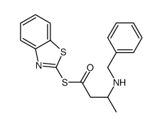 S-(1,3-benzothiazol-2-yl) 3-(benzylamino)butanethioate Structure