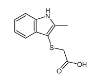(2-methylindol-3-ylsulfanyl)acetic acid Structure
