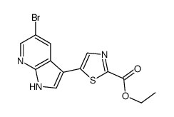 5-(5-溴-1H-吡咯并[2,3-B]吡啶-3-基)-2-噻唑羧酸乙酯结构式