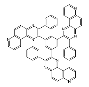 2-[3,5-bis(3-phenylpyrido[2,3-h]quinoxalin-2-yl)phenyl]-3-phenylpyrido[3,2-f]quinoxaline结构式