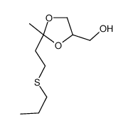 [2-methyl-2-(2-propylsulfanylethyl)-1,3-dioxolan-4-yl]methanol结构式
