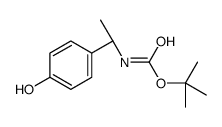 tert-butyl N-[(1S)-1-(4-hydroxyphenyl)ethyl]carbamate结构式