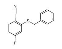 2-(benzylthio)-4-fluorobenzonitrile Structure