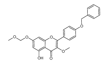 4'-benzyloxy-5-hydroxy-3-methoxy-7-(methoxymethyloxy)flavone Structure