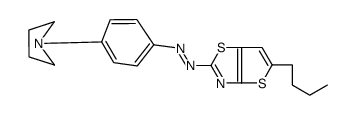 (5-butylthieno[2,3-d][1,3]thiazol-2-yl)-(4-pyrrolidin-1-ylphenyl)diazene结构式