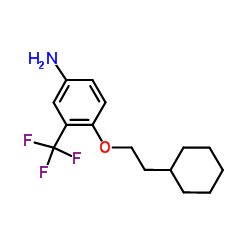 4-(2-Cyclohexylethoxy)-3-(trifluoromethyl)aniline结构式