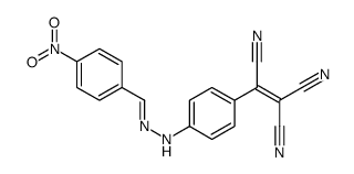 2-[4-[2-[(4-nitrophenyl)methylidene]hydrazinyl]phenyl]ethene-1,1,2-tricarbonitrile Structure