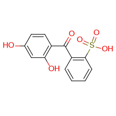 2-(2,4-dihydroxy-benzoyl)-benzenesulfonic acid Structure