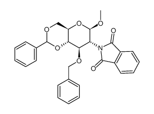 Methyl 3-O-benzyl-4,6-O-benzylidene-2-deoxy-2-phthalimido-b-D-glucopyranose Structure