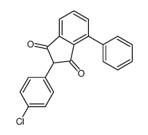 2-(4-chlorophenyl)-4-phenylindene-1,3-dione结构式