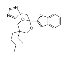 1-[[2-(1-benzofuran-2-yl)-5-butyl-5-ethyl-1,3-dioxan-2-yl]methyl]-1,2,4-triazole Structure
