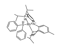 (N(C6H3(CH3)P(CH(CH3)2)2)2)Rh(diphenyl sulfide) Structure