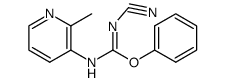 phenyl N'-cyano-N-(2-methylpyridin-3-yl)carbamimidate结构式