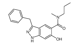 5-(N-propyl-N-methylaminocarbonyl)-3-benzyl-6-hydroxy-1H-indazole结构式