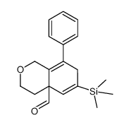 3,4,4a,7-tetrahydro-6-(trimethylsilyl)-8-phenyl-1H-isochromene-4a-carbaldehyde Structure