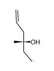 (-)-(3R)-3-methylhex-5-ene-3-ol结构式