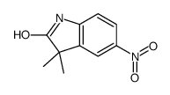 3,3-二甲基-5-硝基二氢吲哚-2-酮结构式