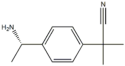 (S)-2-(4-(1-aminoethyl)phenyl)-2-methylpropanenitrile Structure