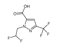 1-(2,2-Difluoroethyl)-3-(trifluoromethyl)-1H-pyrazole-5-carboxylic acid structure