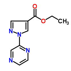 Ethyl 1-(2-pyrazinyl)-1H-pyrazole-4-carboxylate structure