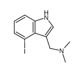 3-dimethylaminomethyl-4-iodoindole结构式