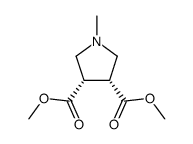 (3S,4R)-1-Methyl-pyrrolidine-3,4-dicarboxylic acid dimethyl ester结构式