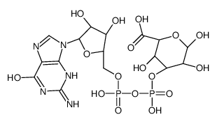 (2S,3R,4S,5S)-4-[[[(2R,3S,4R,5R)-5-(2-amino-6-oxo-3H-purin-9-yl)-3,4-dihydroxyoxolan-2-yl]methoxy-hydroxyphosphoryl]oxy-hydroxyphosphoryl]oxy-3,5,6-trihydroxyoxane-2-carboxylic acid结构式