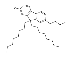 2-bromo-7-butyl-9,9-dioctylfluorene结构式