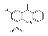 4-chloro-2-nitro-6-(1-phenylethyl)aniline结构式