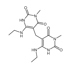 bis(6-Ethylamino-3-methyluracil-5-yl)methane结构式