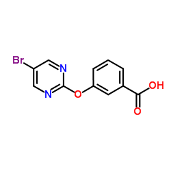 3-[(5-Bromo-2-pyrimidinyl)oxy]benzoic acid Structure