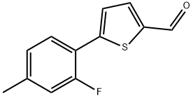 5-(2-Fluoro-4-methylphenyl)thiophene-2-carbaldehyde结构式