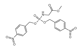 N-[bis-(4-nitro-benzyloxy)-phosphoryl]-glycine methyl ester结构式