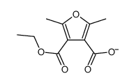 4-ethoxycarbonyl-2,5-dimethylfuran-3-carboxylate Structure